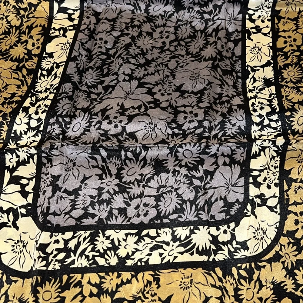 Vintage Albert Nipon silk scarf oblong 52” x 15”